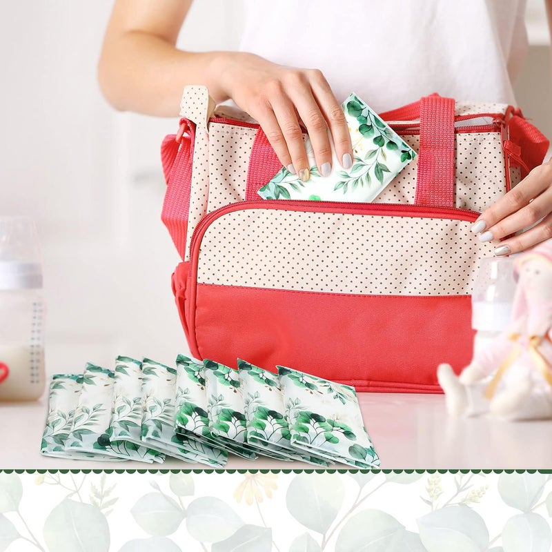 Geyee 50 Packs Tissue Travel Size Facial Paper Napkins Travel Packs Disposable Pocket Tissues for Wedding Guest Traveling School Purse Home Supplies, 500 Sheets 3 Ply(Eucalyptus Leaf) - Image 5